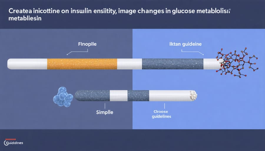 Visual representation of nicotine impact on insulin sensitivity and glucose metabolism